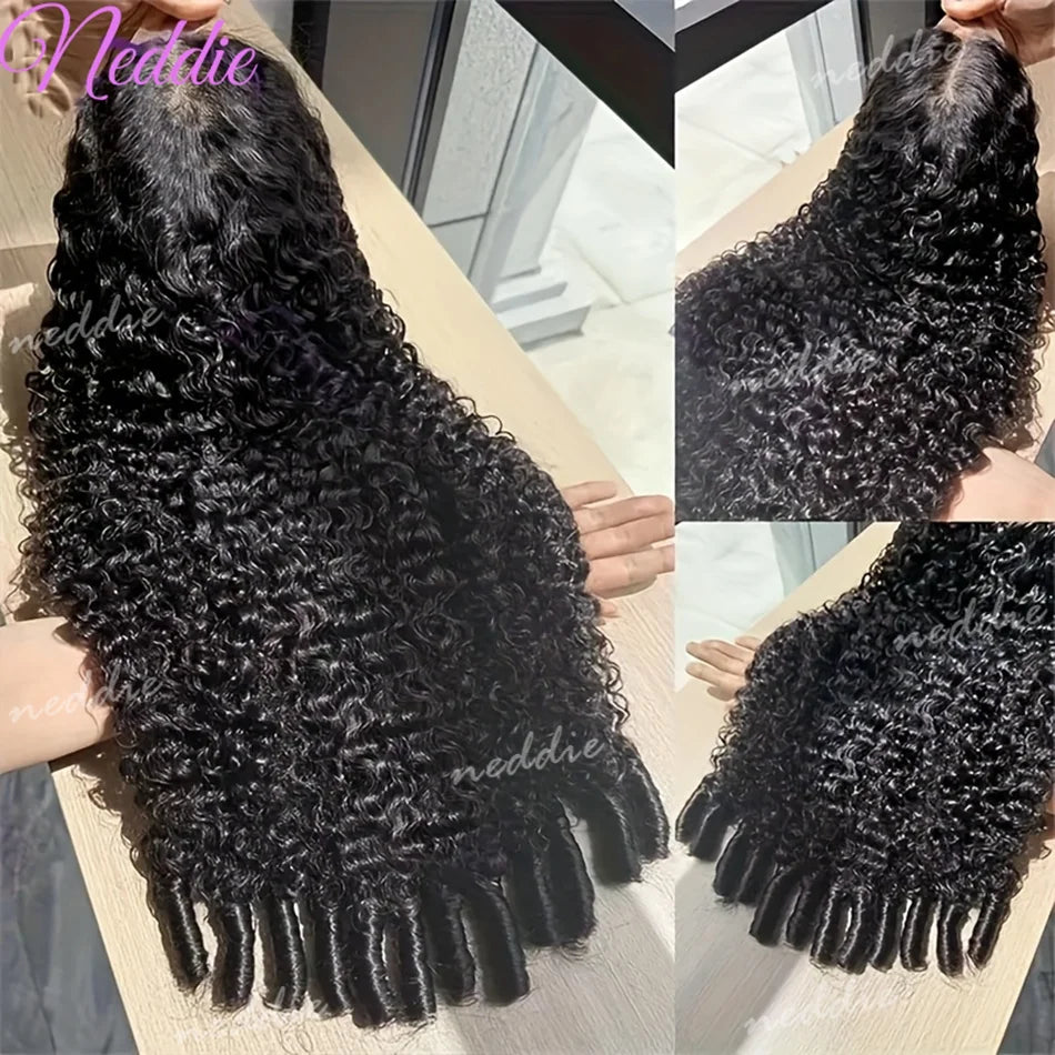 Burmese Curly Human Hair Wigs Brazilian Curls 200% Transparent Lace Frontal Wig 13X4 13X6 Burmese Deep Wave Full Lace Front Wigs
