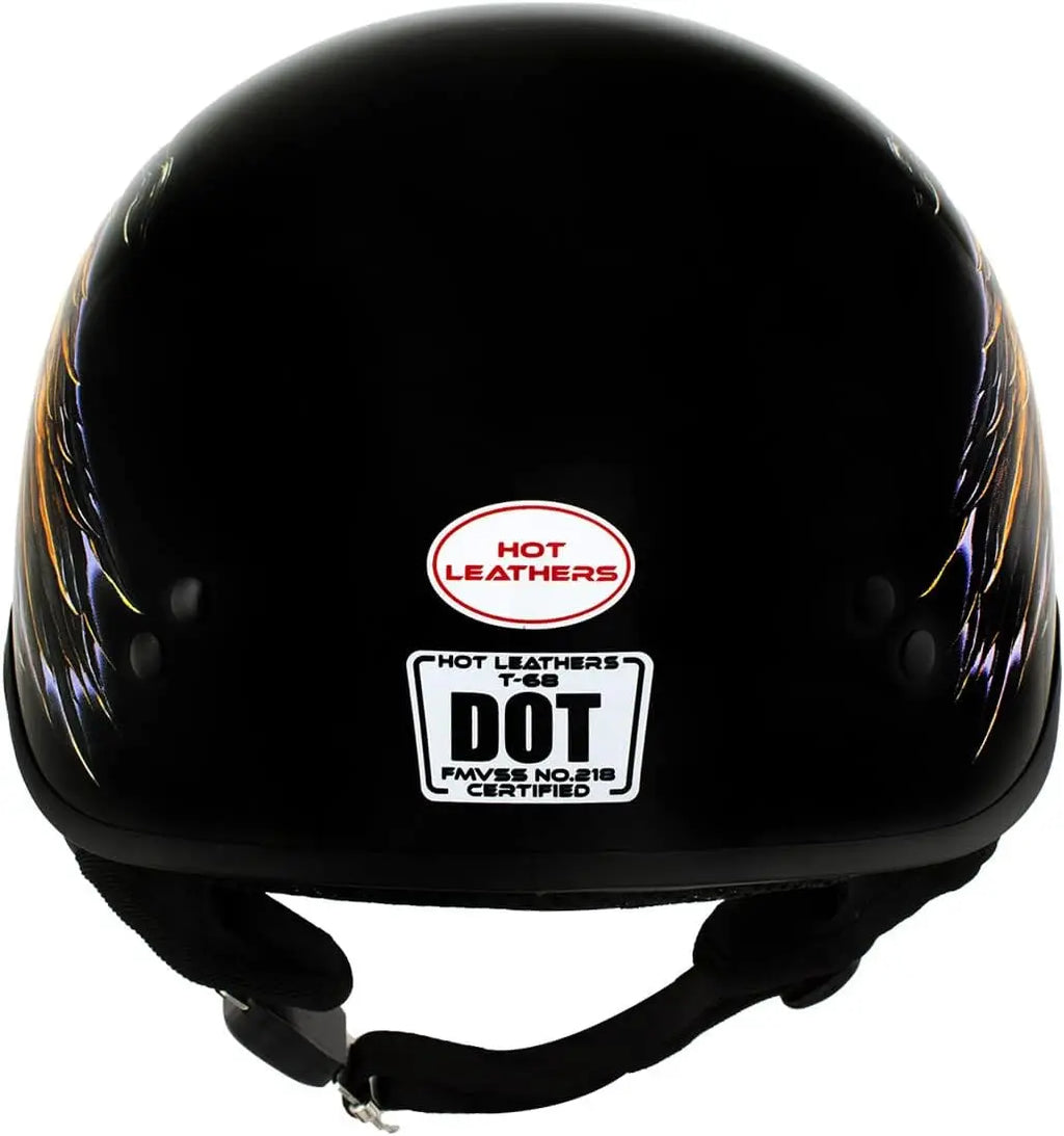 Advanced Motorcycle DOT Skull Cap Classic Half Helmets Biker HLD HLT