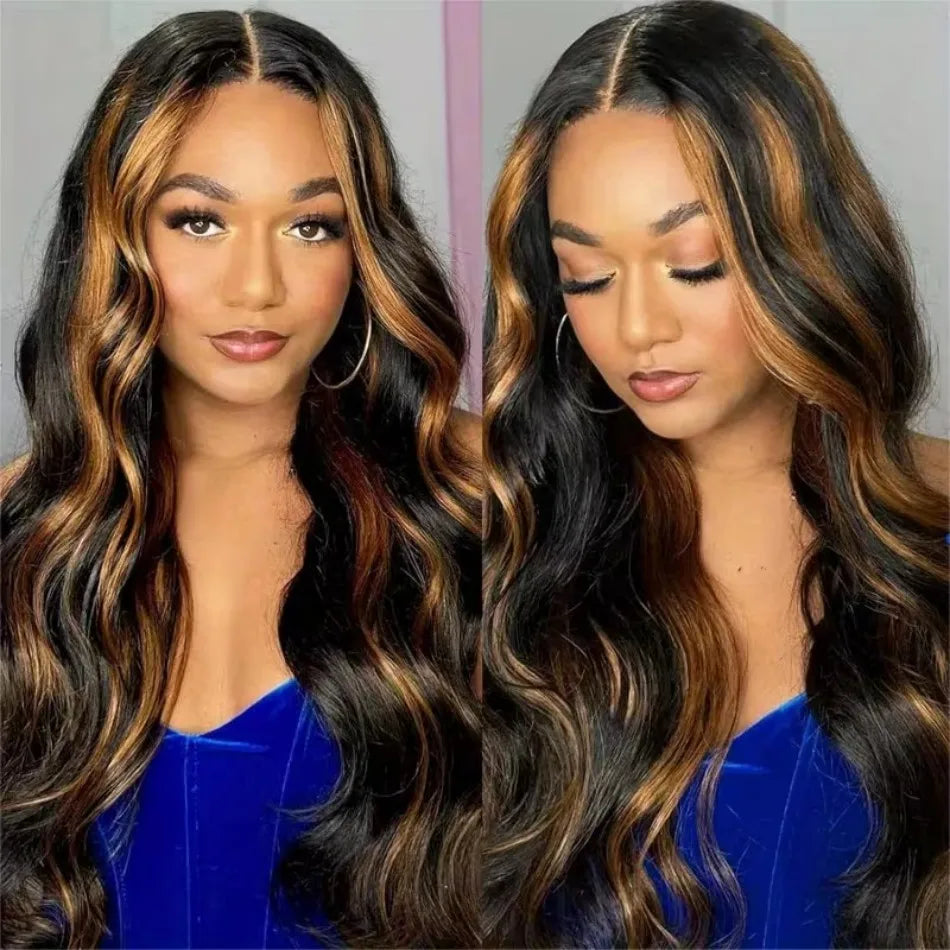 P1B30 Highlight 13X6 Lace Frontal Wig Human Hair 5X5 Hd Lace Closure Wig Glueless Bdoy Wave Human Hair Wigs Brazilian 30 38 Inch