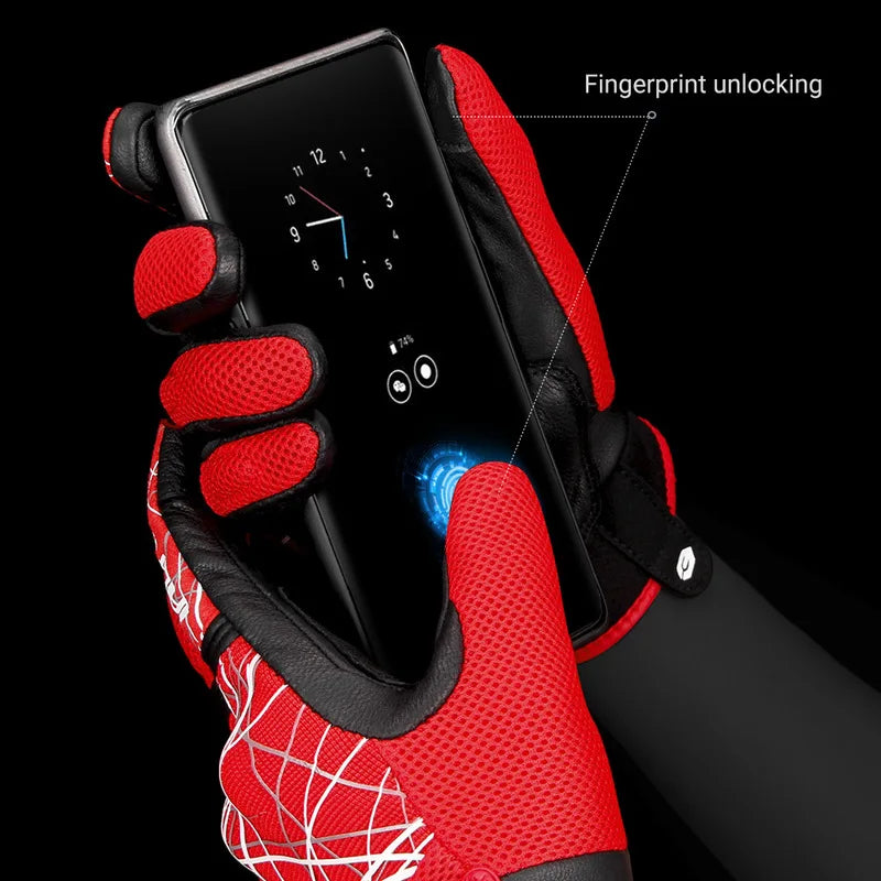 Pro Men's Summer Motorcycle Gloves Full Finger Touch Screen Breathable Built In Protectors Anti Fall Motorbike Biker Riding Gear