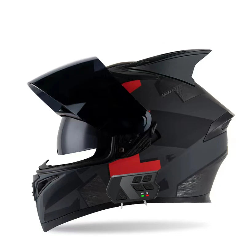 JieKai motorcycle helmet motocross full helmet with Bluetooth earphones for men women all season casco moto cascos para moto