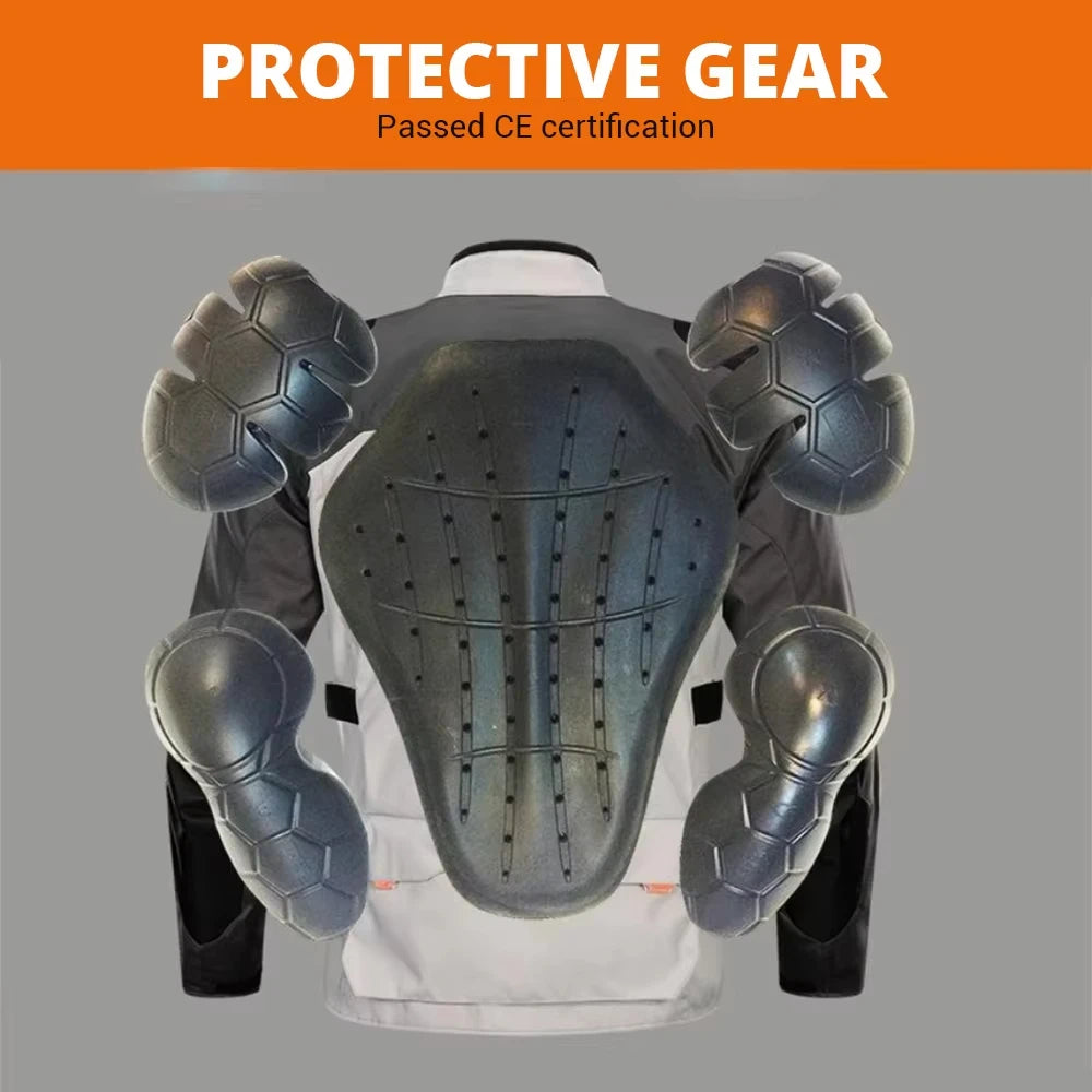 Winter Warm Motorcycle Jacket Pants Suit Waterproof Men Motorbike Riding Moto Jacket Protective Gear Armor Clothing