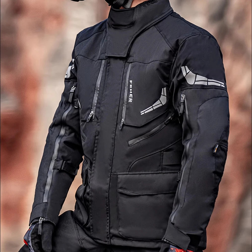 S-7XL Motocross Jacket Men Women Chaqueta Moto CE Protector Motorcycle Jacket Waterproof Protective Gear With Removeable Linner