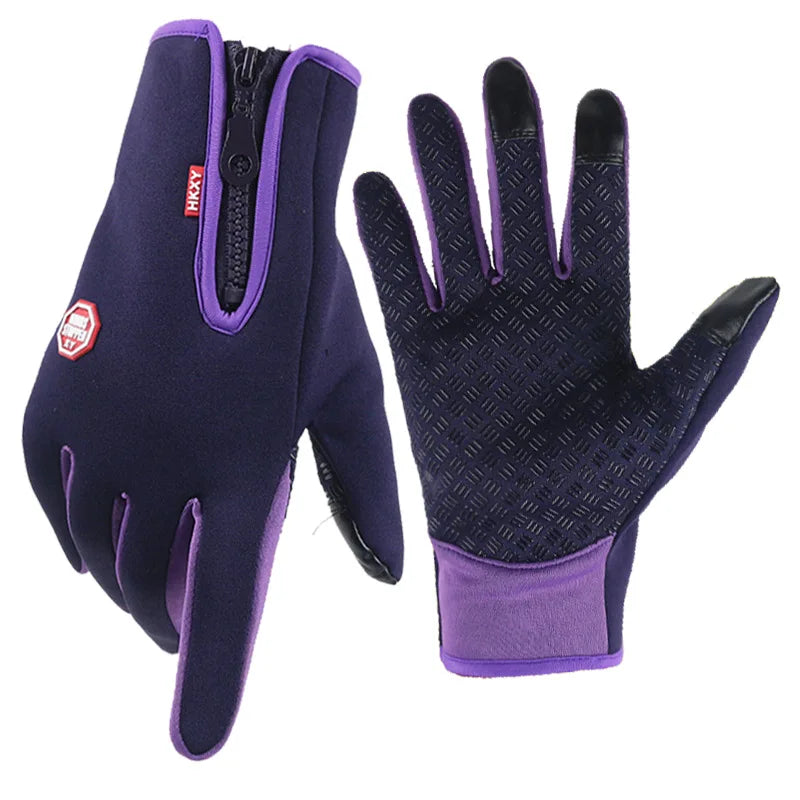New Winter Gloves Men Women Touch Cold Waterproof Motorcycle Cycle Gloves Male Outdoor Sports Plus Velvet Warm Running Ski Glove