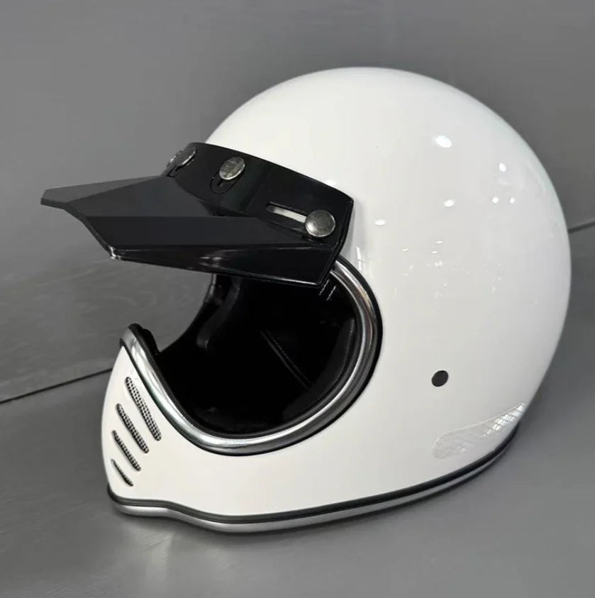 HOT Retro Full Face Motorcycle Helmet ABS Multi-color Options Available Full Face Helmet ABS Enhanced Comfort for Long Rides