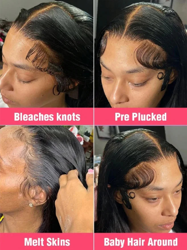 200 Density 40Inch 13x4 Straight Lace Front Wigs Human Hair Pre Plucked 13x6 Frontal Wigs Human Hair Wigs For Women