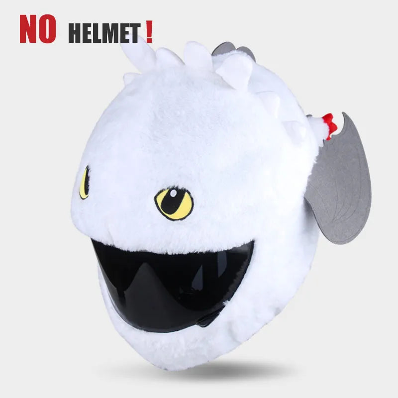 Uchoose Motorcycle Helmet Cover Cartoon Plush Helmets Hat With Crazy Large Flexible Ears Funny Helmet Protective Case For Riding