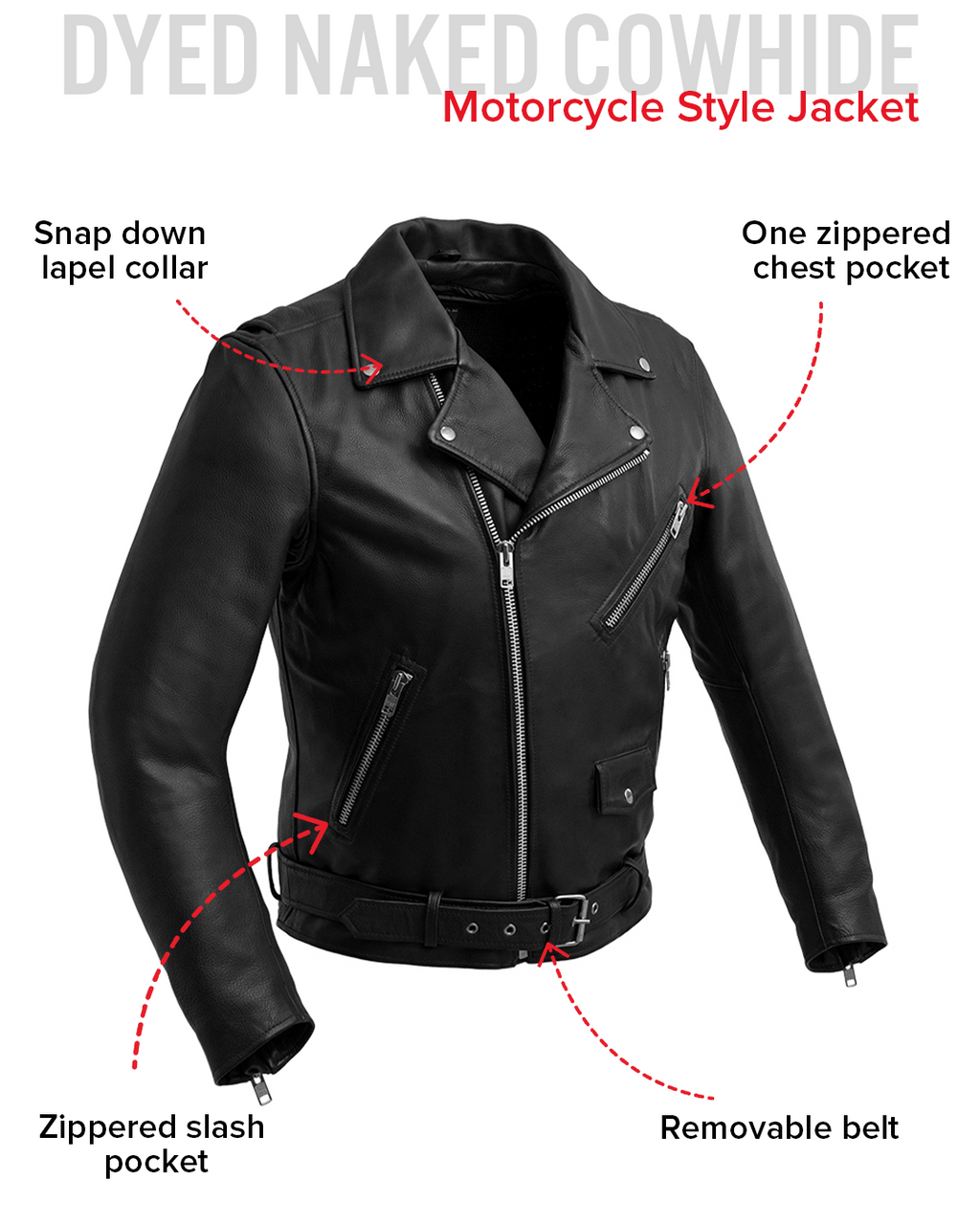 Fillmore Men's Motorcycle Leather Jacket