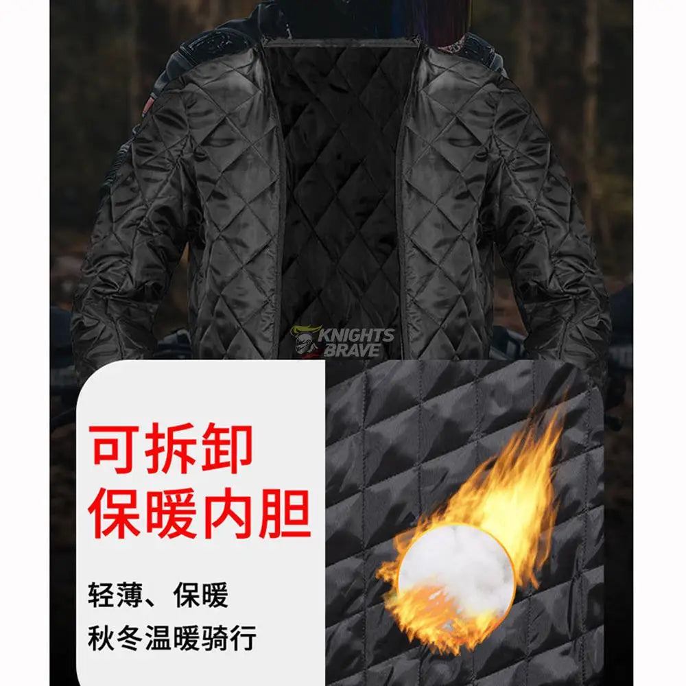 Waterproof Jacket Motorcycle Leather Chaqueta Moto Men's Motorbike Motocross Riding Jacket CE Protector For 4 Seasons