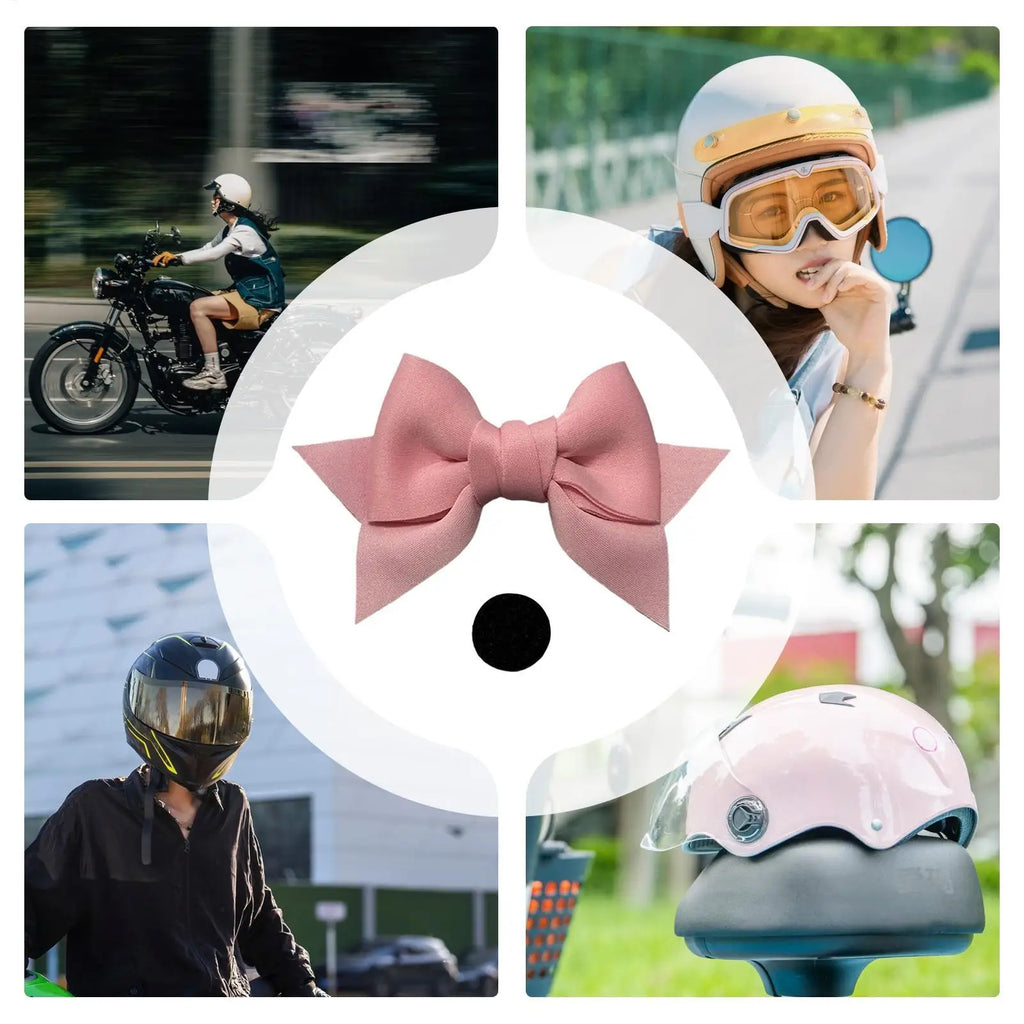 Helmet Bow 3D Fashion Removable Motorcycle Bow Cute Helmet Decoration for Women Riding Commuting Cycling Travel Sports