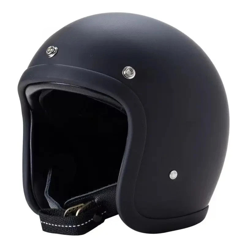 Japanese Korea Style Open Face Motorcycle Helmet Vintage 500TX FiberGlass Retro Scooter Riding 3/4 Jet Casco Moto Capacete