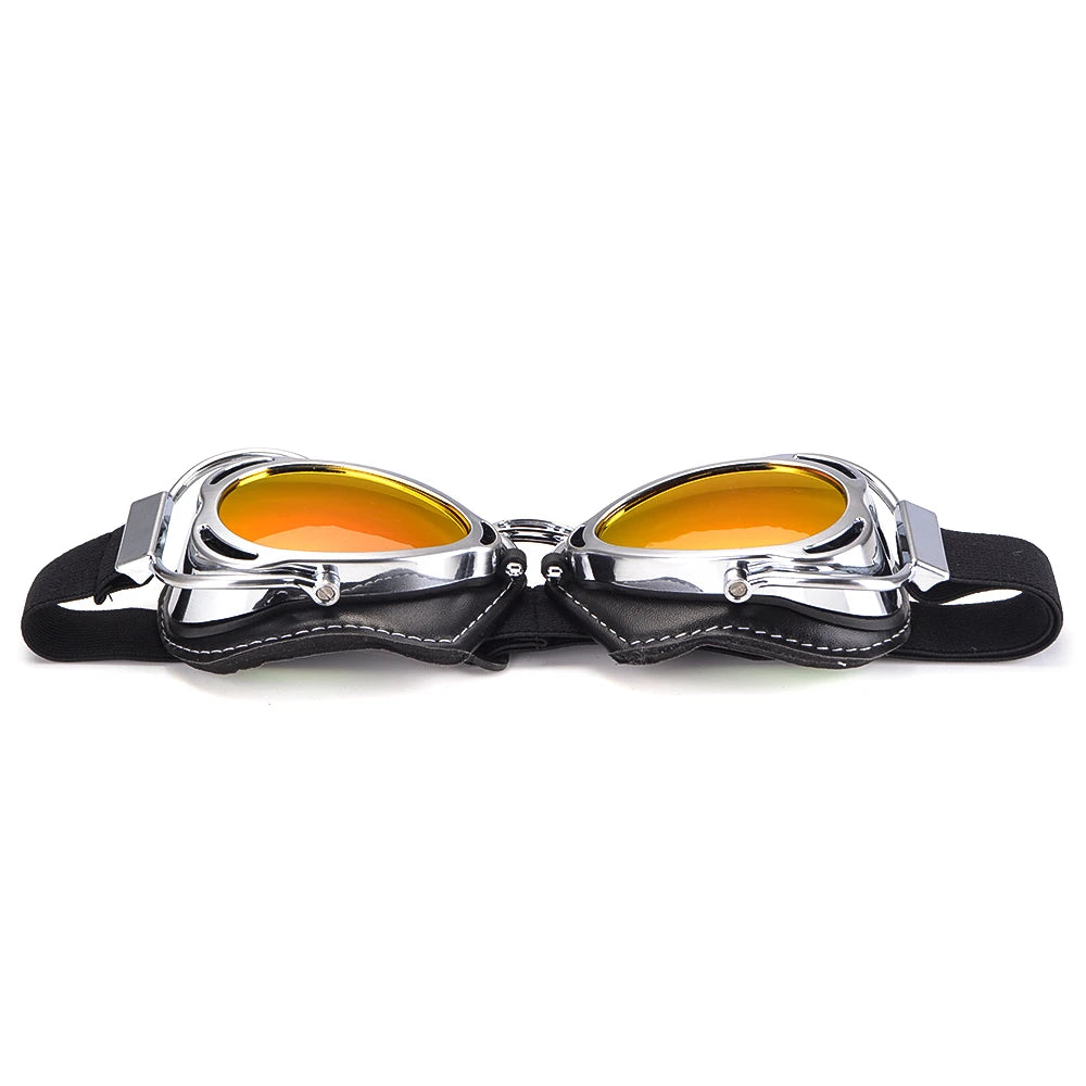 Super bike Ski Goggles Glasses Retro Motorcycle Goggles Vintage Protective Off-Road Riding style Steampunk Glasses