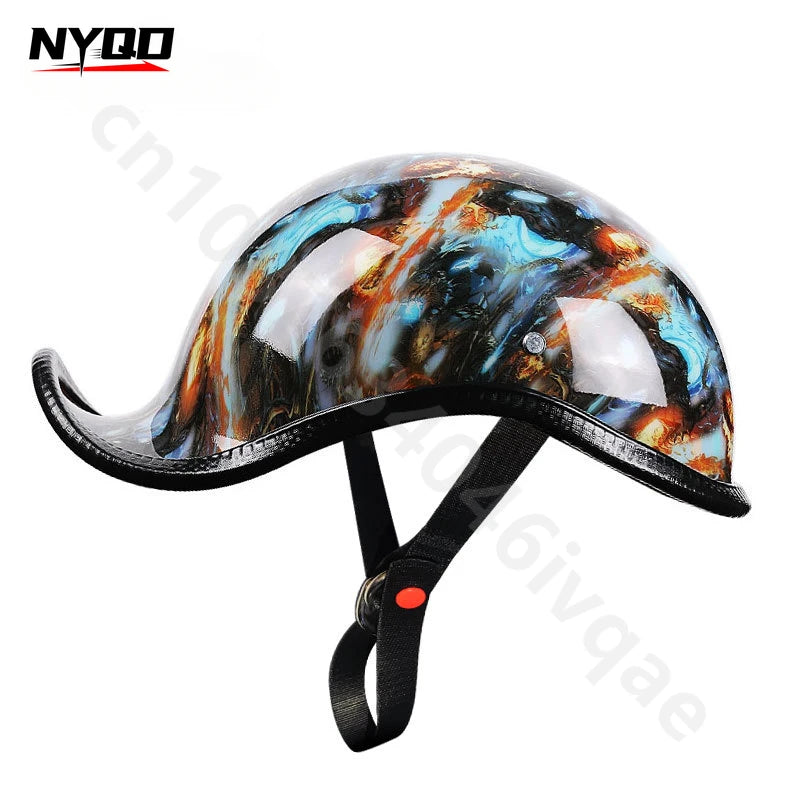 Retro Motorcycle Half Helmet Fashion Bailer for Scooter Safety Helm Spring Summer Capacetes De Moto