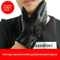 Leather Gloves Men Women Fleece Lined Warm Thin & Thickened Cotton Gloves for Motorcycle Riding Autumn Winter Wholesale