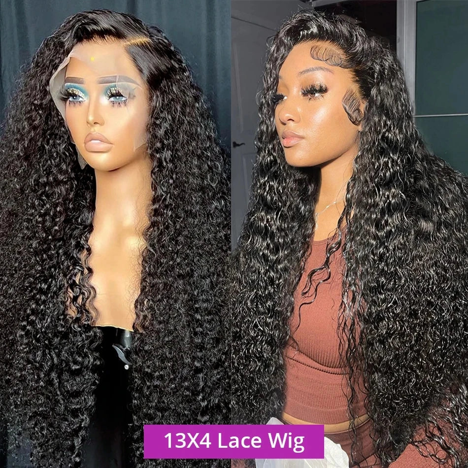 Deep Wave Lace Front Wigs Human Hair 13x4 Lace Front Wigs For Women Curly Human Hair Wig 13x6 Lace Frontal Wigs  Pre Plucked