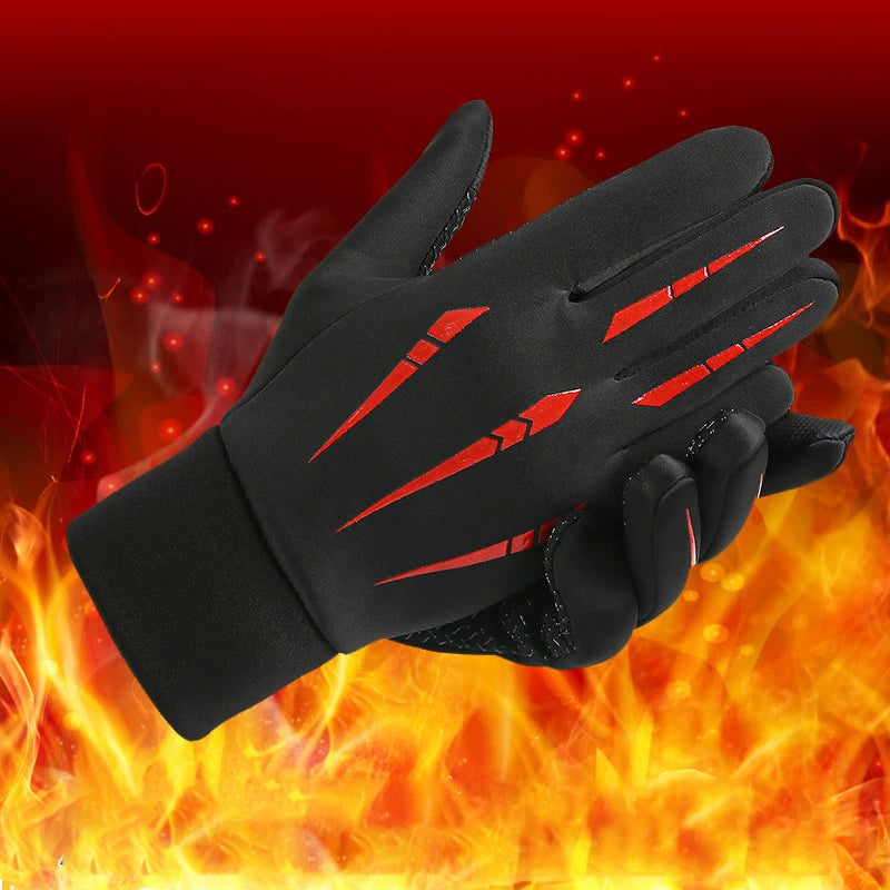 Warm Cycling Gloves for Men Autumn Winter Fishing Non-slip Motorcycle Water-Repellent Touch Screen Wear Resistant Driving Gloves