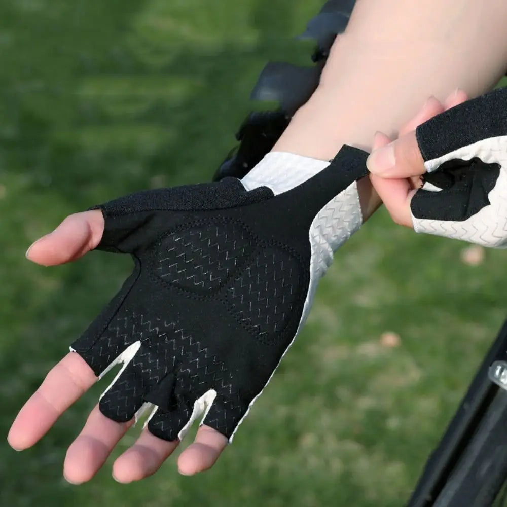 Wear-Resistant Motorcycle Gloves Vintage Goatskin Leather Racing Finger Mittens Anti-Slip Fingerless Men'S Fingerless Gloves
