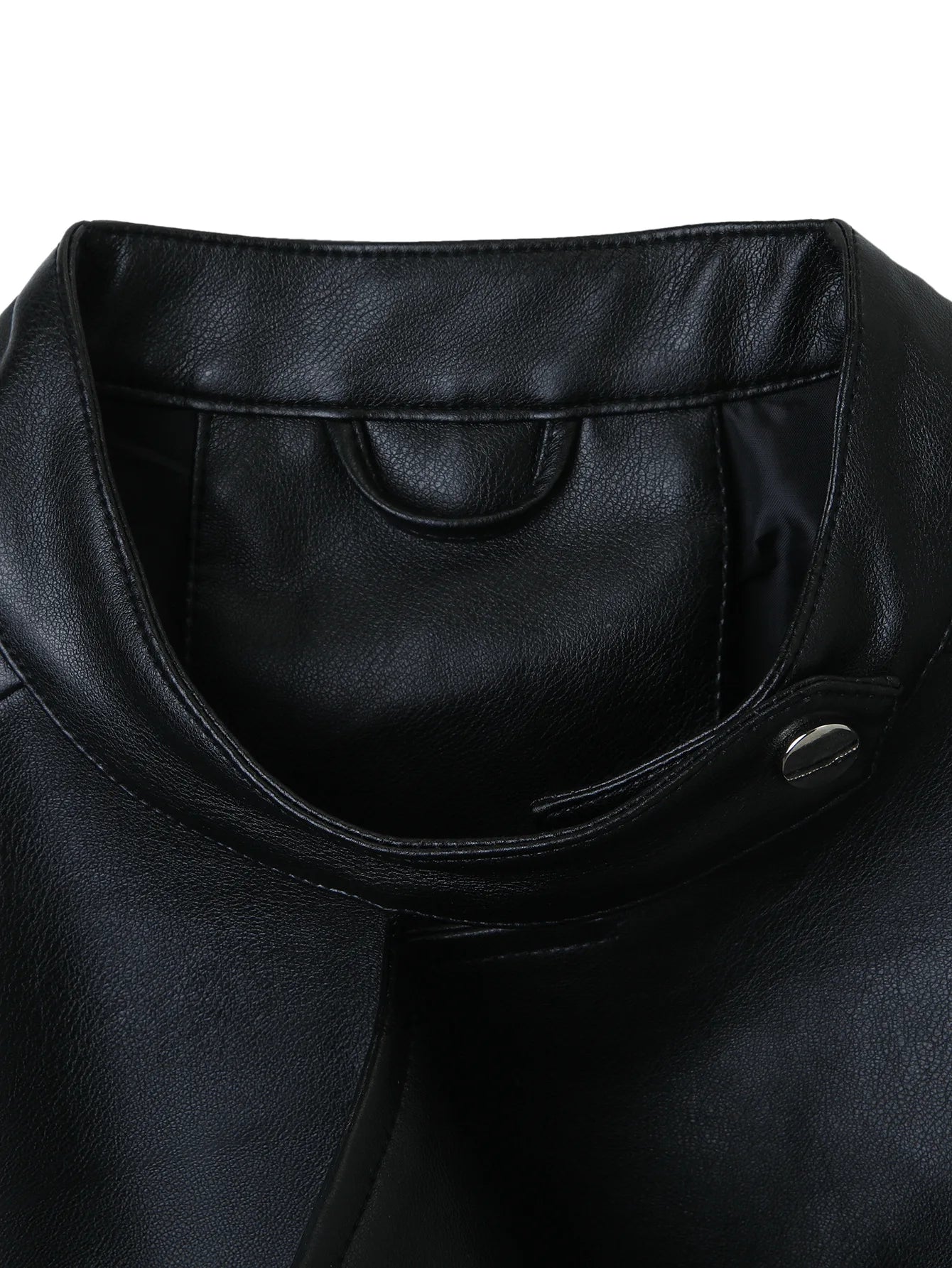 PU leather jacket, high-end women's coat, fashionable street motorcycle leather jacket, zipper women's clothing