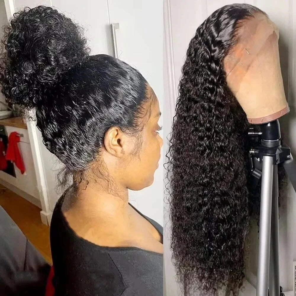 13x6 Water Wave Lace Front Wigs Human Hair 13x4 HD Transparent Lace Front Human Hair Wigs For Women Deep Curly Lace Wigs