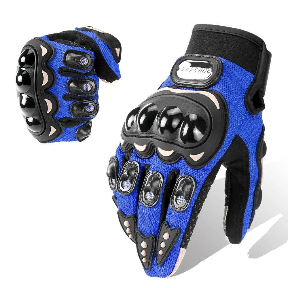 Summer Motorcycle Gloves Breathable Riding Gloves Hard Knuckle Touchscreen Motorbike Gloves For Dirt Bike Moto Full Finger Glove