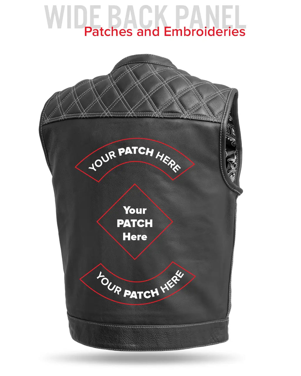 Downside Men's Motorcycle Leather Vest
