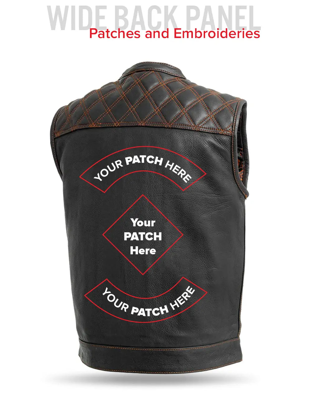 Downside Men's Motorcycle Leather Vest