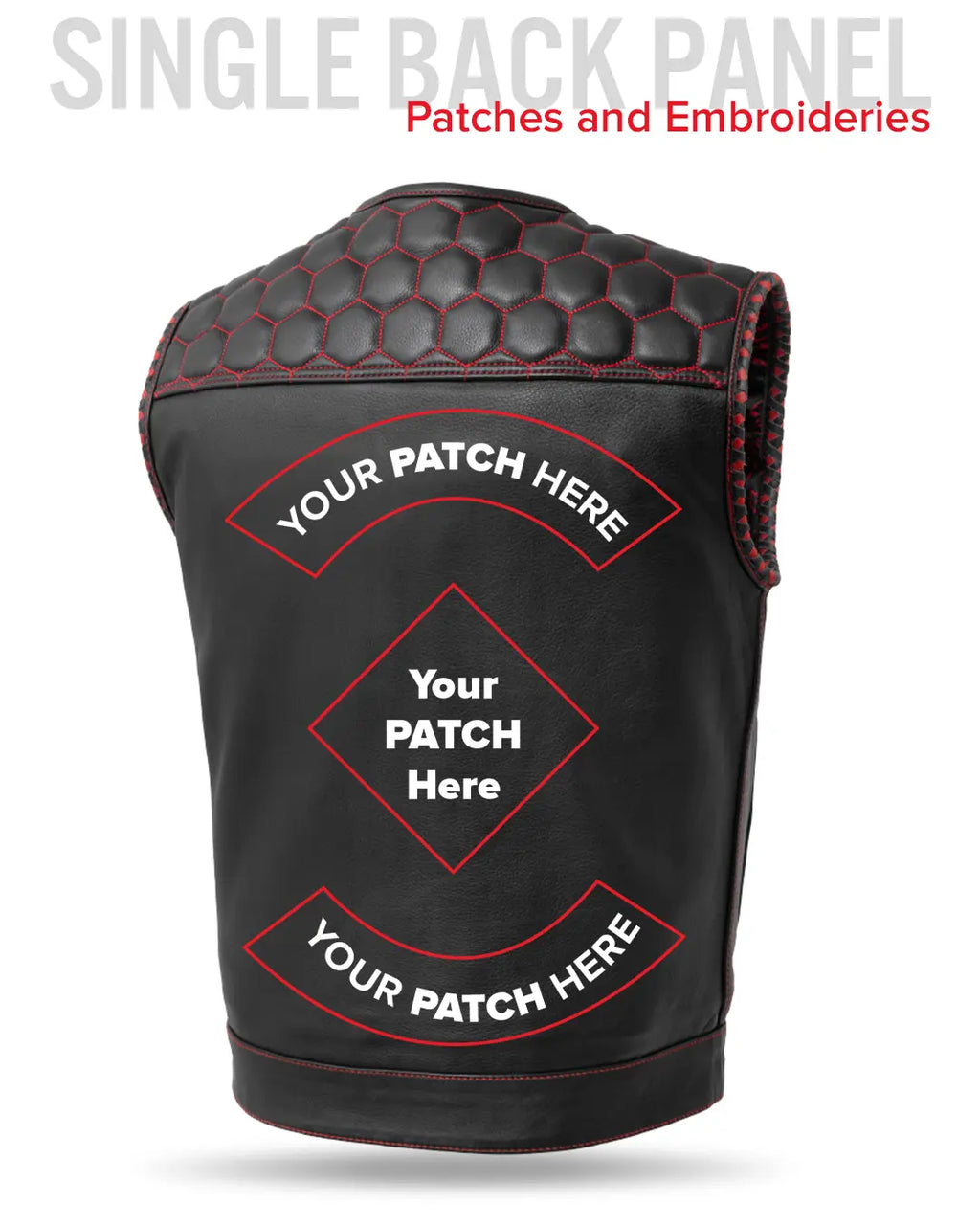 Hornet Men's Club Style Leather Vest