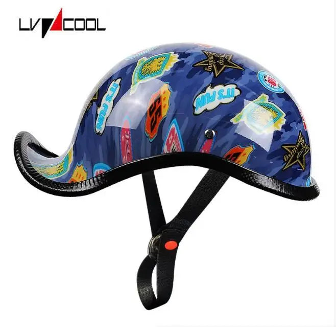 Retro Motorcycle Half Helmet Fashion Bailer for Scooter Safety Helm Spring Summer Capacetes De Moto