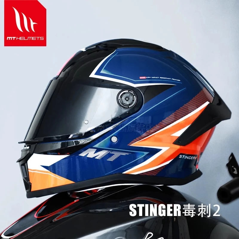 2025 MT Stinger 2 Motorcycle Helmet Full Face Dual Lens Helmet ECE DOT Certification Men Off-road Racing Casco Para Moto