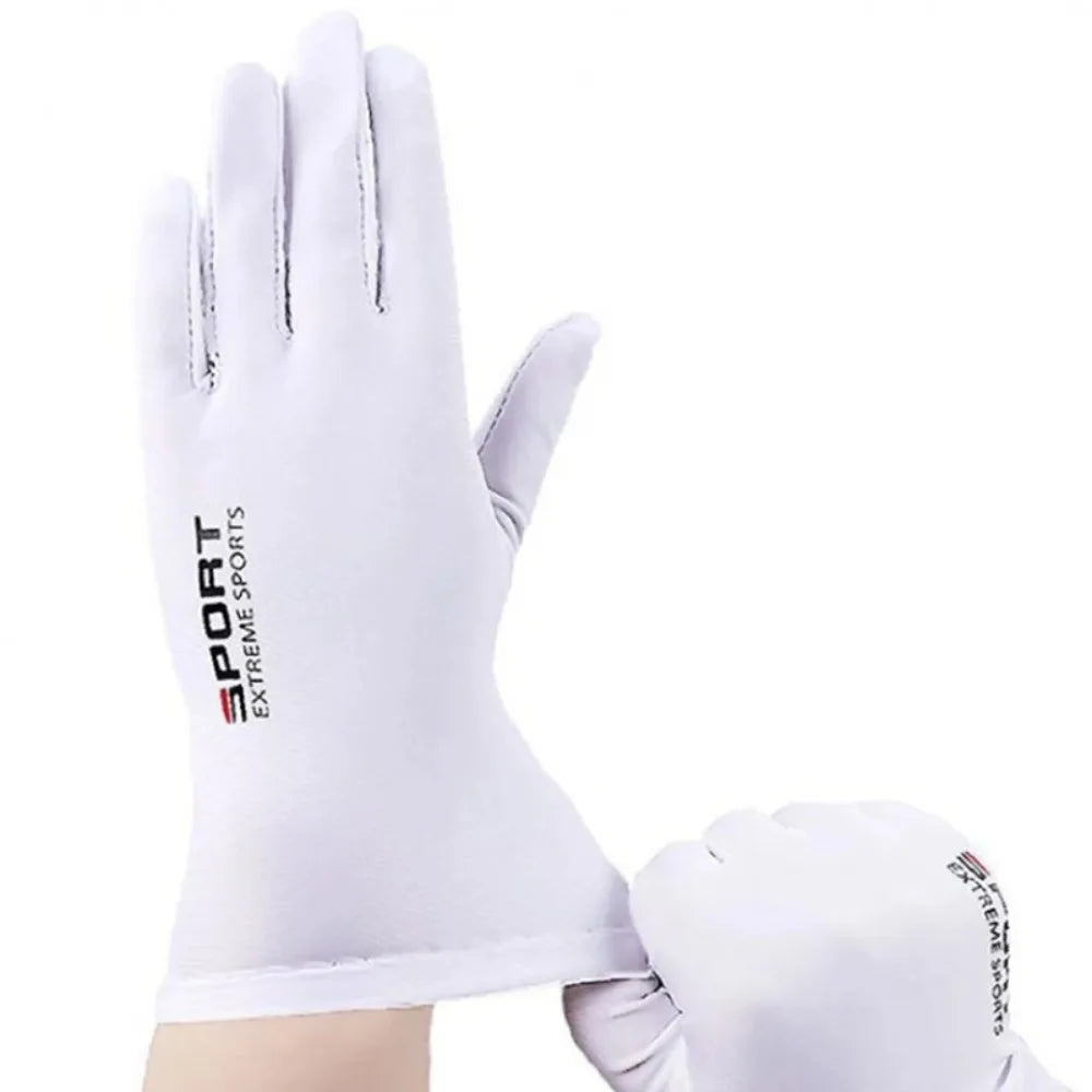 Summer Gloves Men Ice Silk Sun Proction Driving Glove Fishing Gloves Breathable Cycling Hiking Glove Full Finger Gloves