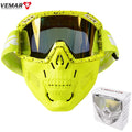 VEMAR Detachable Motorcycle Helmet Goggles Cycling Glasses Man Windproof Dust-proof Motocross Face Mask Goggles Glasses Block UV