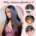 40 Inch Straight Pre Plucked Pre Cut Lace Glueless Wig 5x5 HD Lace Frontal 13x6 Human Hair 250% Density Wigs