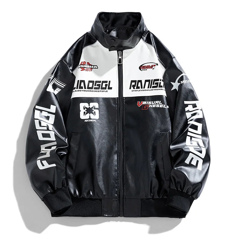 Leather Jacket Men Motocycle Faux Leather Coat PU Moto Bike Jackets Hip Hop High Street Fashion Pilot Men's Clothing Top