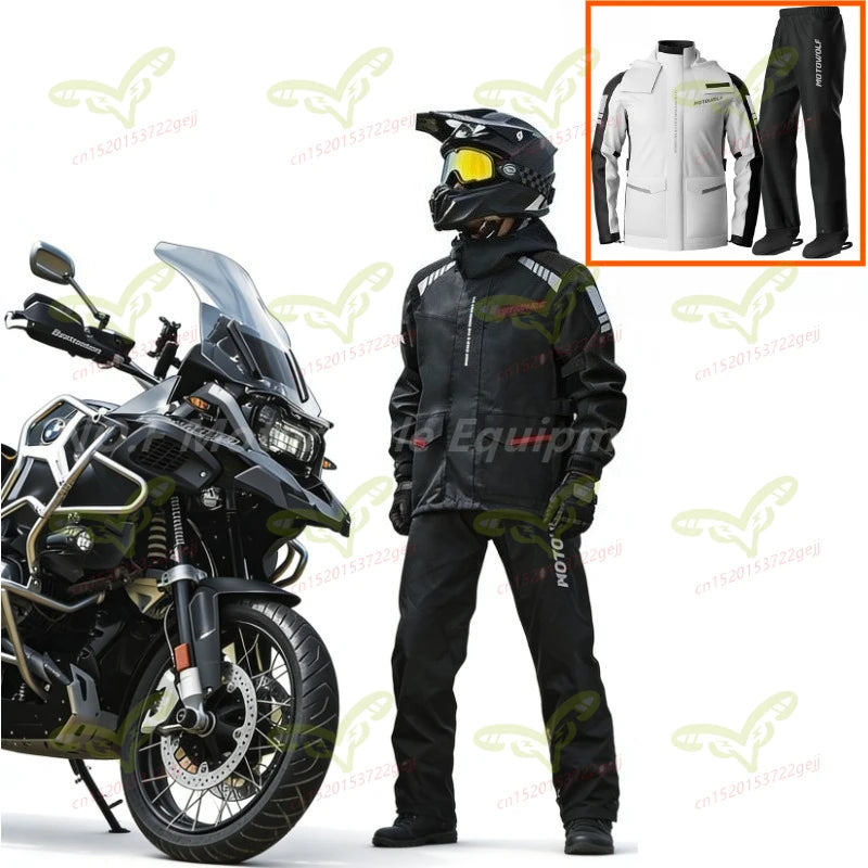 Motorcycle Riding Clothes Motowolf Rain Jacket Outdoor Riding Equipment Bicycle Hiking Raincoat Convenient Motorcycle Equipment