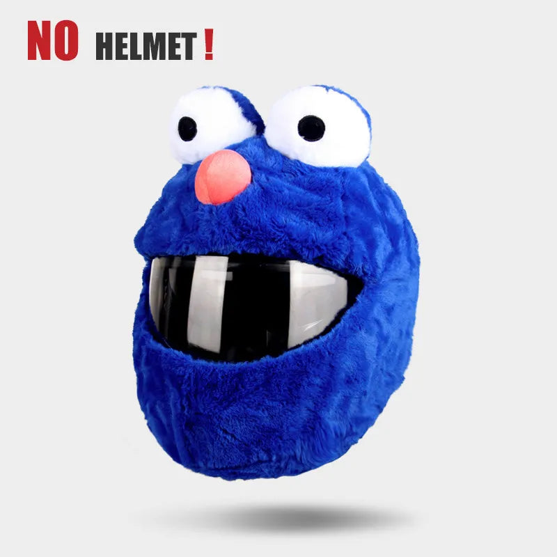 Uchoose Motorcycle Helmet Cover Cartoon Plush Helmets Hat With Crazy Large Flexible Ears Funny Helmet Protective Case For Riding