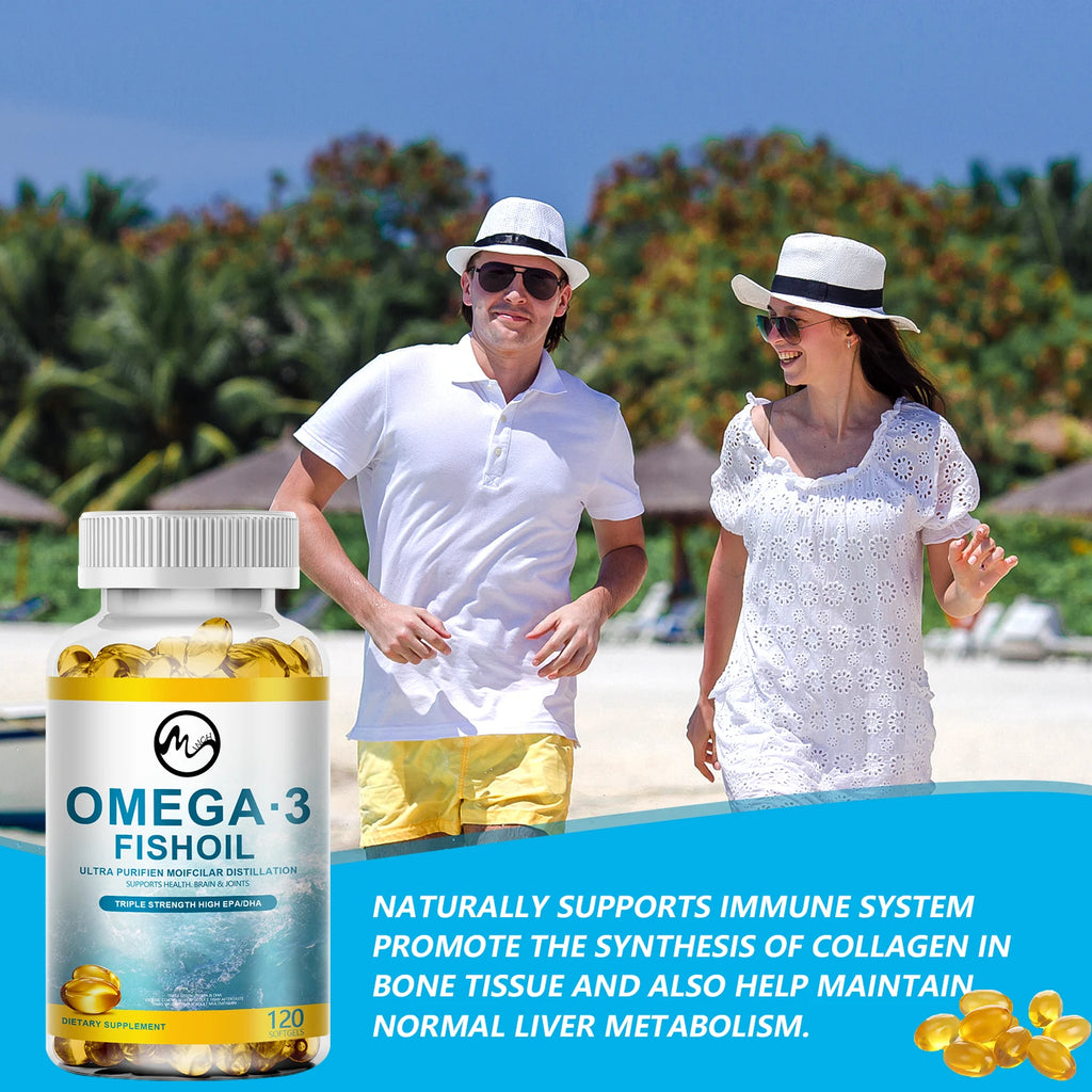Omega-3 Fish Oil Supplement - with EPA & DHA - Supports Heart and Brain Health Omega 3 Fatty Acids