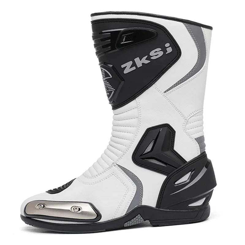 Mens Anti Slip Motorcycle Shoes Dirt Bike Boots Motobike Boots Sport Touring Protection Riding Gear Waterproof botas moto