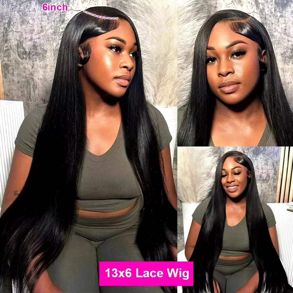 46 Inch 13x6 Bone Straight 13x4 HD Transparent Lace Human Hair Wigs Brazilian 360 Full Lace Front Wig Human Hair Wig For Women
