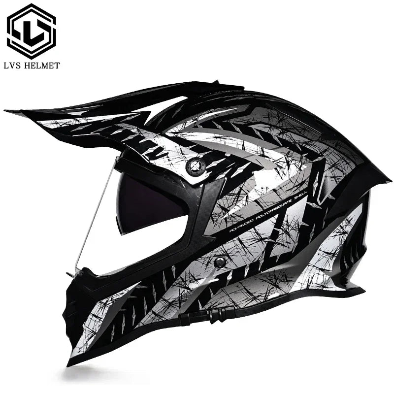 New Motorcycle Helmet Full Face Double Lens Off-Road Racing Helmet Four Seasons Cascos Para Moto Capacete De Moto DOT Casco Moto
