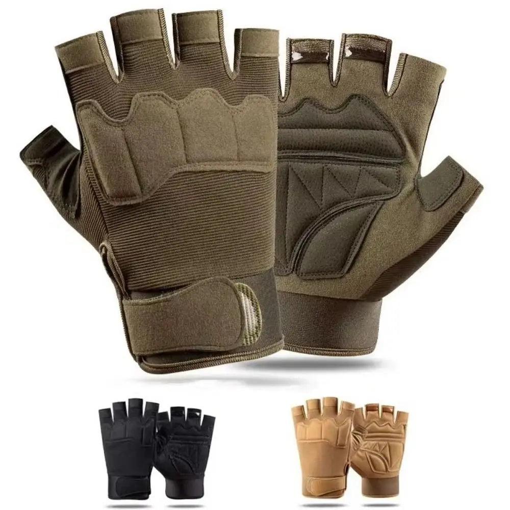 Retro Wear-Resistant Motorcycle Gloves Anti-Slip Vintage Racing Gloves Goatskin Leather Fingerless Half Finger Gloves Women Men