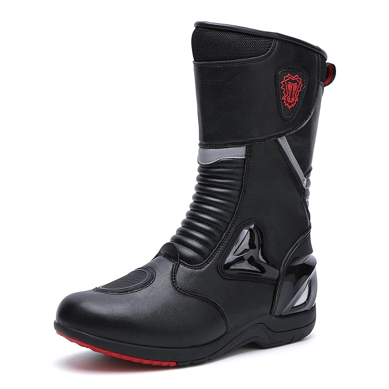 Motorcycle Boots Mid-Calf Long High Ankle Professional Motocross Off-Road Racing Moto Rider Protective Shoes Men Woman