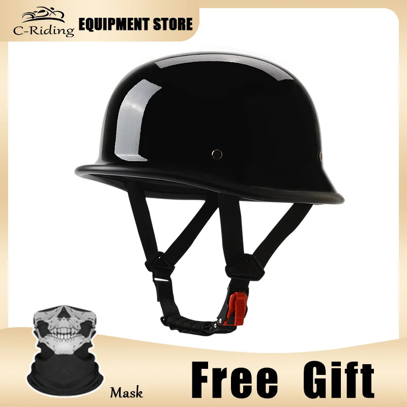 Oversize XXL-4XL Size German Style Vintage Helmet Motorcycle Face Helmet Biker Pilot Casco Moto Motorcycle Helmet DOT