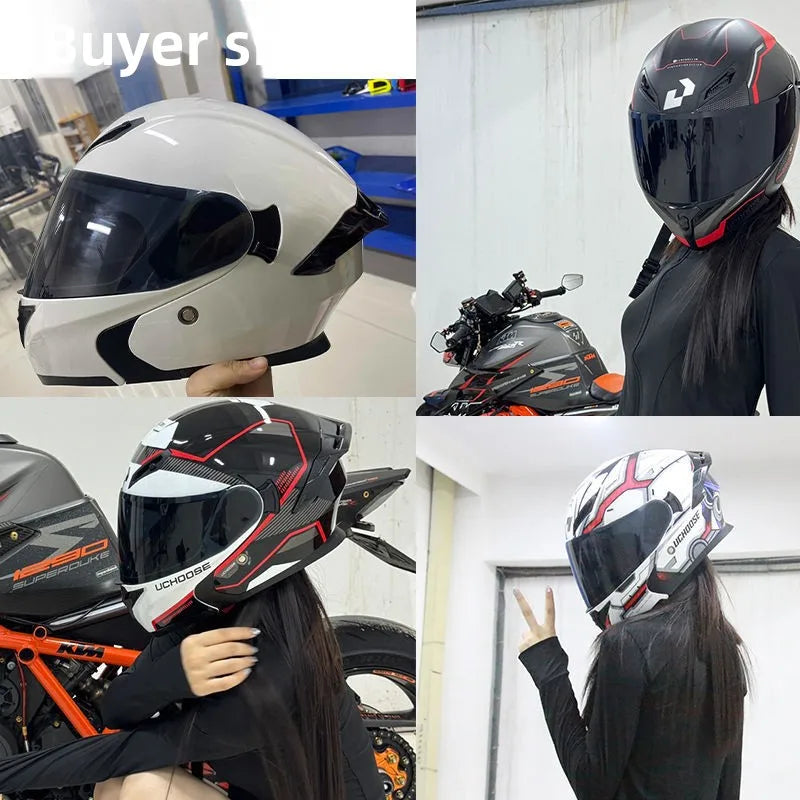 Motorcycle Helmet Dual Lens Cross-section Helmet Outdoor Cycling Flip Up Helmet Capacete Casco Moto with Bluetooth Headphones
