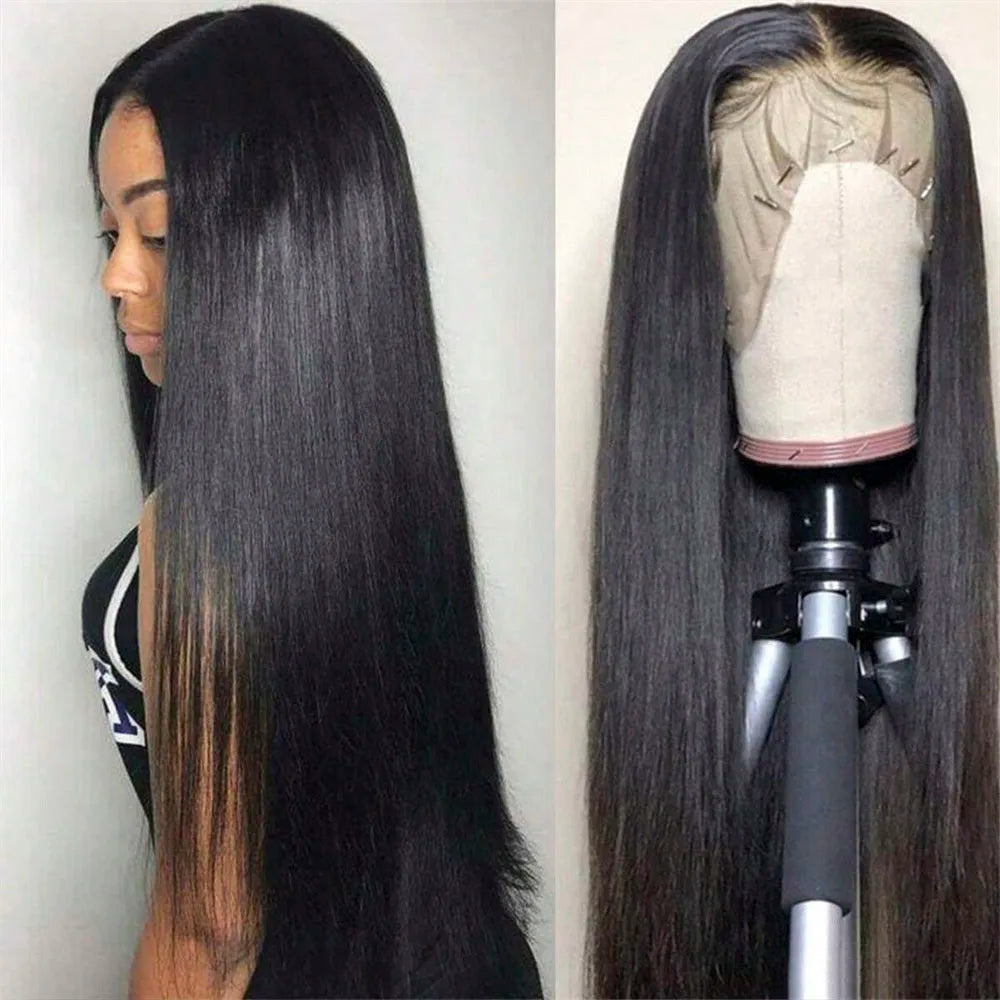 13x4 Lace Front Wigs Human Hair Straight Wig With Baby Hair HD Transparent Lace Frontal Wigs Pre Plucked Frontal Wigs Human Hair
