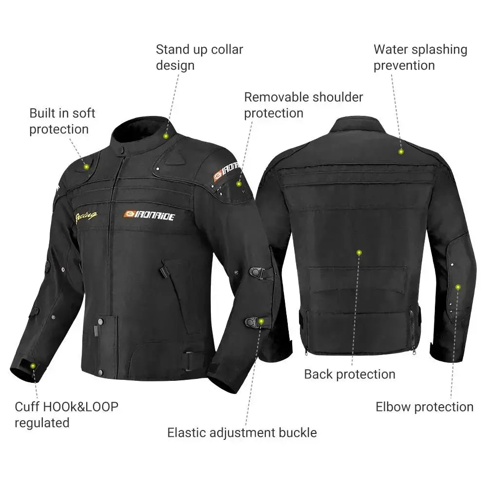 New Motorcycle Jacket Men's Motocross Jacket Motorcycle Protector Pants Moto Cycling Jacket Coats Chaqueta Riding Clothes Man