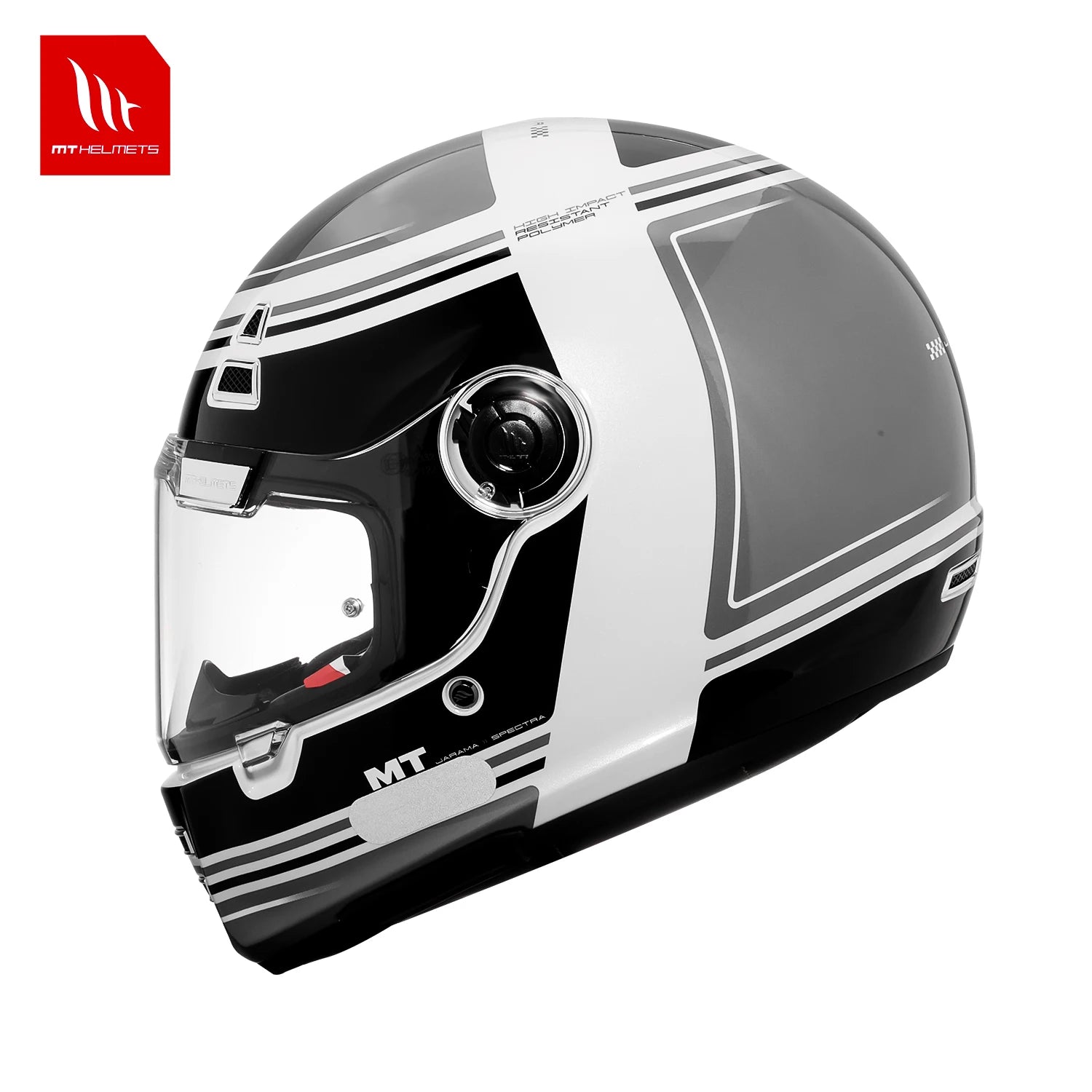 Full Face Helmet Motocross MT JARAMA Double D-ring Buckle Racing Motorcycle Helmets Gloss / Matt Anti-fog Retro V 32 Visor NEW