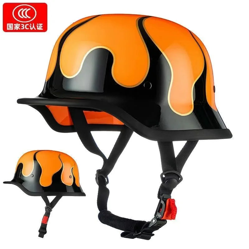 Retro German Vintage Motorcycle Half Face Helmet Capacete De Moto Casco Moto Vintage Motorbike Accessory Capacetes de Moto