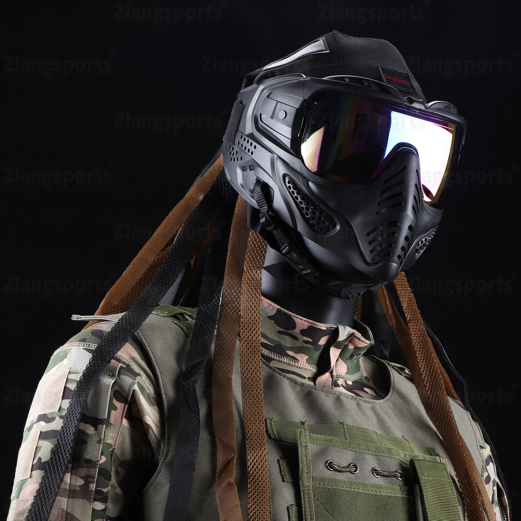 Motorcycle Full Face Mask Windproof Goggles, Outdoor Sports Riding Glasses for Halloween, Gaming, CS Tactical Airsoft
