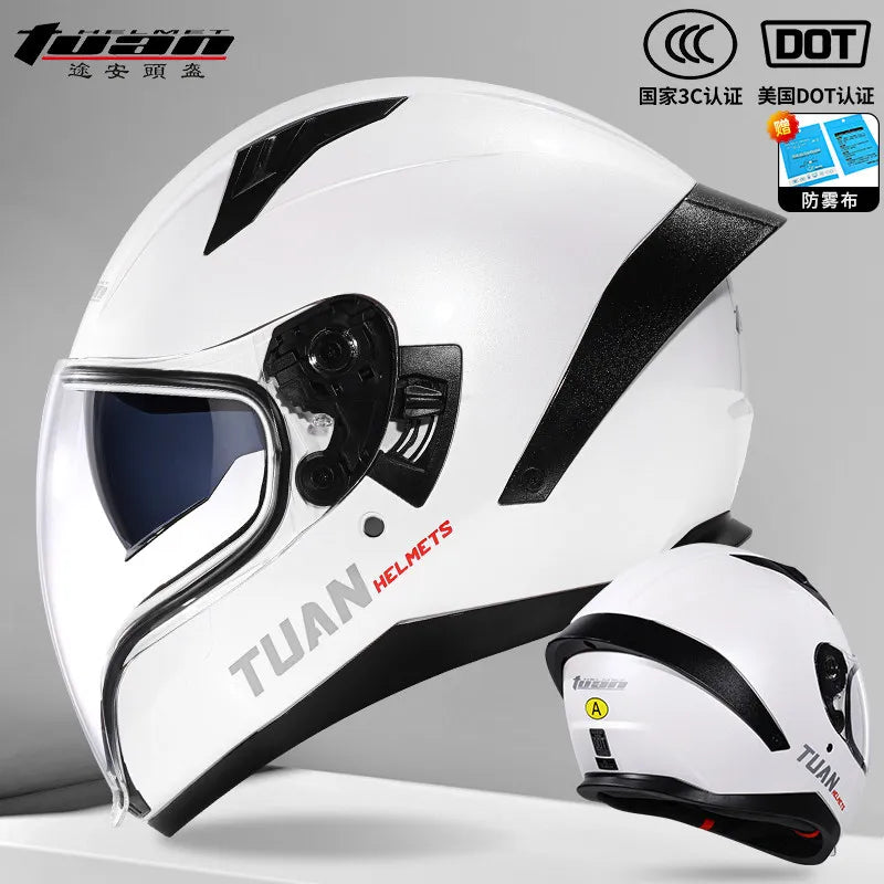 Motorcycle Helmet DOT Certified Double Mirror Drinking Water High Value Cycling Locomotive Full Helmet Ride