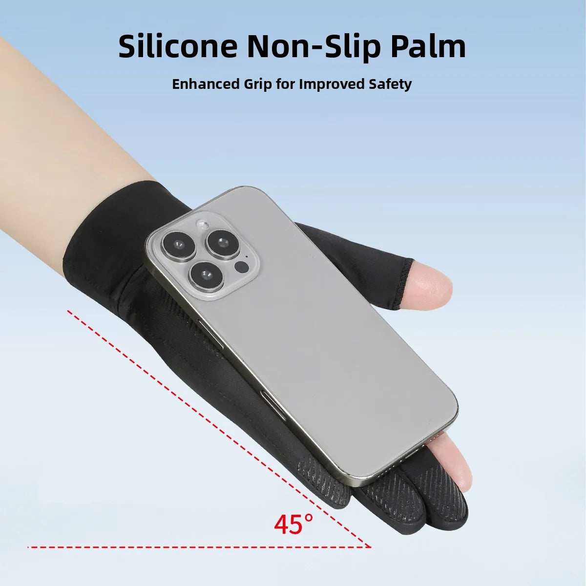 Sun Protection Ice Silk Thin Anti-Slip Driving Gloves for Men Summer Motorcycle Riding Fishing And Delivery Bike Riding Gloves